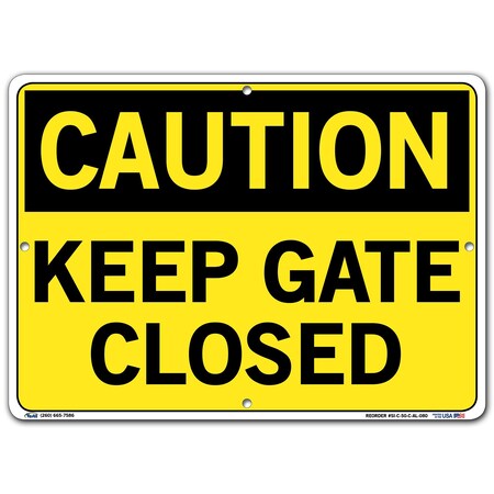 Vestil Aluminum Sign, 10-1/2" H, 14-1/2" W, Aluminum, Rectangle, English, SI-C-50-C-AL-080 SI-C-50-C-AL-080